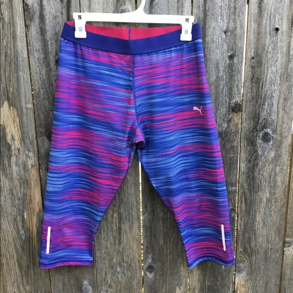Puma Pants - Puma striped Capri leggings